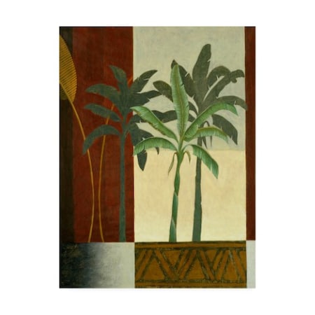 Pablo Esteban 'Palm Trees On Balcony' Canvas Art,24x32